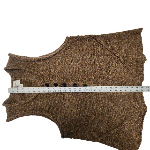 Habitat Knit Vest Button Front Sleeveless Wool Blend Sweater Vest Brown XL - Picture 7 of 7